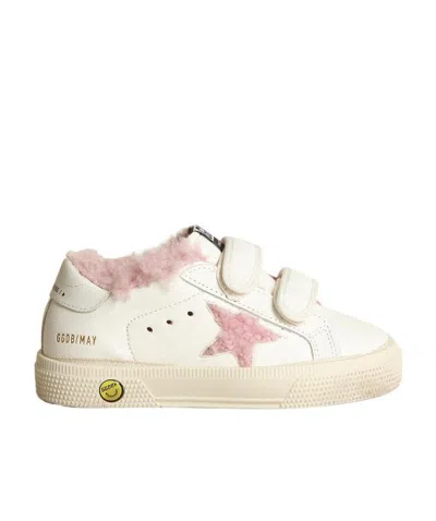 Golden Goose Super-star Touch-strap Sneakers In White