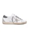 Golden Goose Super-star White And Gray Leather Women S Sneaker In White