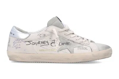 Pre-owned Golden Goose Super Star White Ice Silver In White/ice/silver