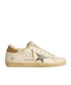 Golden Goose Super-star With Silver Leather Star And Crocodile-print Leather Heel Tab