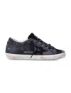Golden Goose Textured Star Design Sneakers With Sparkling Accents