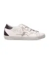 Golden Goose Women 'super-star' White Low Top Sneakers With Embossed Logo And Contrasting Heel In Le In White