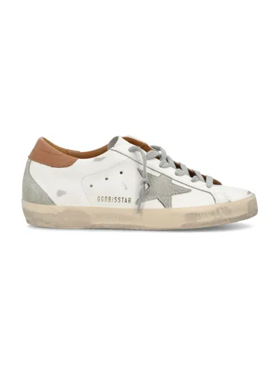 Golden Goose Super-star Low Top Sneaker In White Light Brown