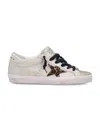 Golden Goose Women Super Star Leather Upper Glitter Toe And Tongue Leather Heel Leopard Horsy Star In Neutral