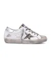 Golden Goose White Sneakers With Grey Suede Accents In Multi