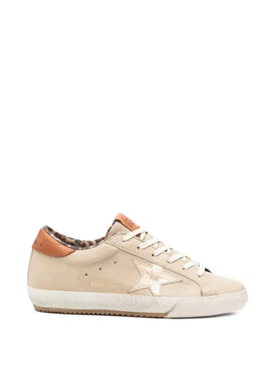 Golden Goose Super-star Animal-print Sneakers In Neutral
