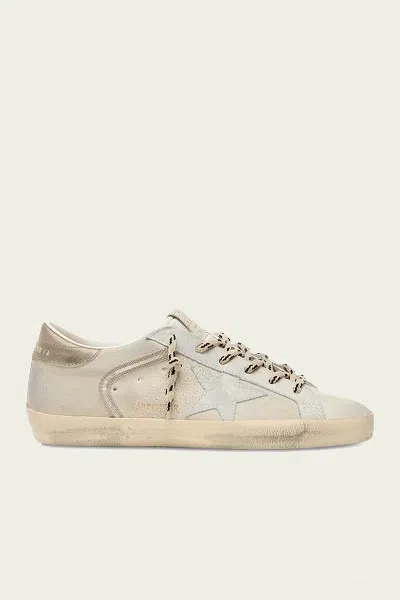 Golden Goose Super-star Beige Suede Leather Sneaker In Neutral