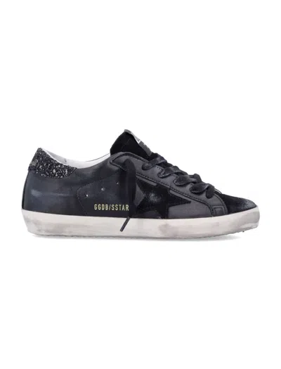 Golden Goose Superstar Black Leather Low-top Sneakers In Multi