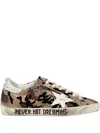 Golden Goose Superstar "camo Flock Upper Leather Star" Sneakers In Brown