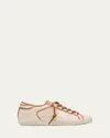 Golden Goose Superstar Canvas Low-top Sneakers In Cream Cognac