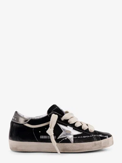 Golden Goose Superstar Chenille Sneakers With Side Logo In Black