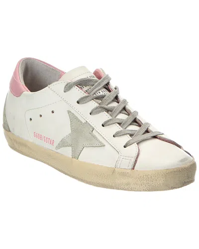 Golden Goose Superstar Leather Upper And Heel Suede Star And Spur Cream Sole Sneakers In Multi