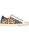 Golden Goose Superstar Classic Sneakers In Beige Brown Leo/ice/black