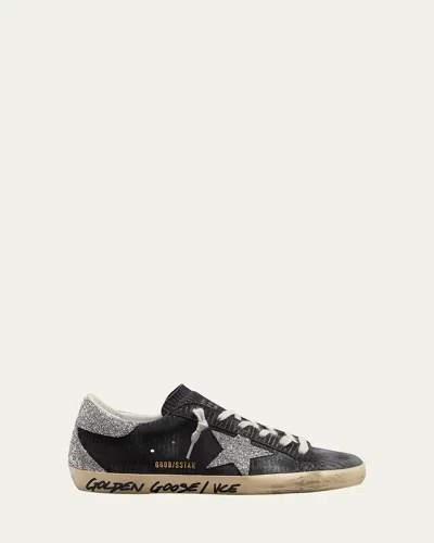 Golden Goose Superstar Corduroy Low-top Sneakers In Black