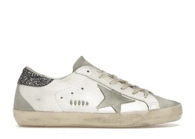 Pre-owned Golden Goose Superstar Dark Glitter (women's) Sneakers In Dark In White/grey/dark Grey