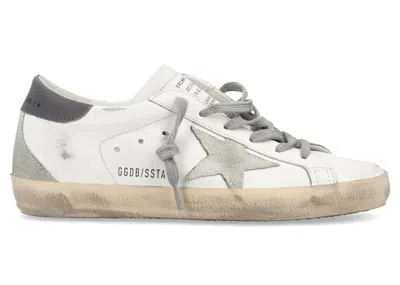 Pre-owned Golden Goose Superstar Deluxe (women's) Sneakers In White/ice/dark Grey