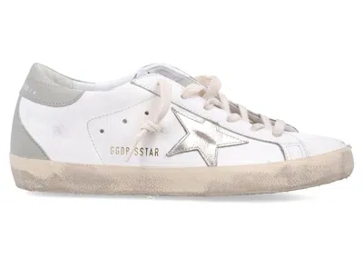 Pre-owned Golden Goose Superstar Deluxe (women's) Sneakers In White/platinum/grey