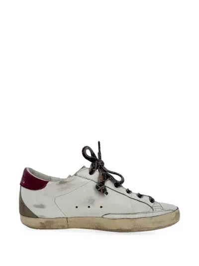 Pre-owned Golden Goose Super-star Distressed Sneakers In White