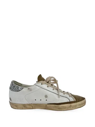 Pre-owned Golden Goose Super-star Distressed Sneakers In White