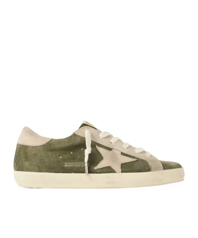 Golden Goose Super-star Distressed Suede Sneakers In Multi