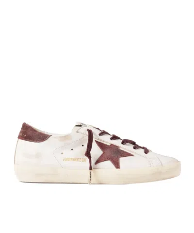 Golden Goose Super-star Distressed Suede-trimmed Leather Sneakers In Animal Print