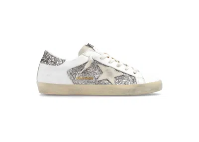 Pre-owned Golden Goose Superstar Double Glitter (women's) Sneakers In White/silver In Multi