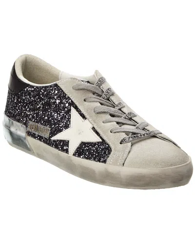 Golden Goose Superstar Glitter & Suede Sneaker In Grey