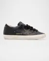 Golden Goose Superstar Glitter Leather Low-top Sneakers In Black