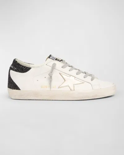 Golden Goose Super-star Sneakers In White,platinum