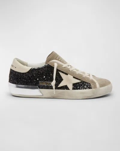 Golden Goose Superstar Glitter Low-top Sneakers In Black