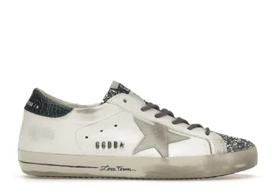 Pre-owned Golden Goose Superstar Glitter (women's) Sneakers In Cream Silver