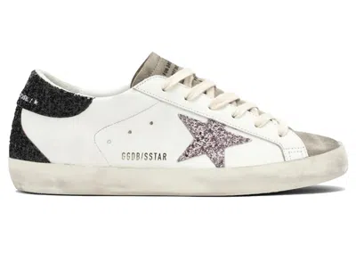 Pre-owned Golden Goose Superstar Glitter (women's) Sneakers In White/black/cream