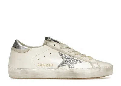 Pre-owned Golden Goose Superstar Glitter (women's) Sneakers In White/silver