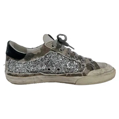 Pre-owned Golden Goose Super-star Glittered Sneakers In Multicolor Cotton