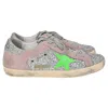 Golden Goose Superstar Glittered Sneakers In Silver Leather And Suede In Silver