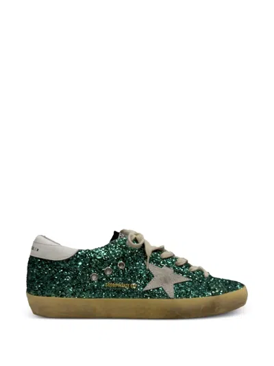 Pre-owned Golden Goose Superstar Lace-up Sneakers In Green
