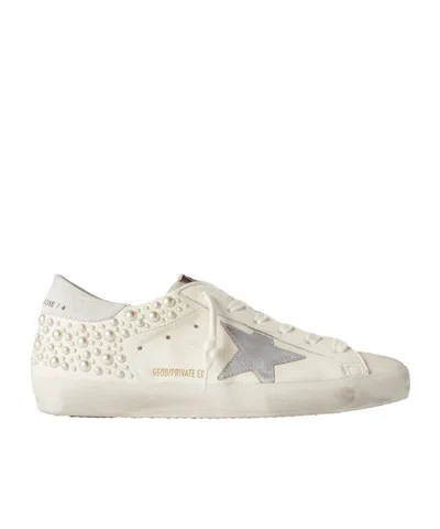 Golden Goose Superstar Lace-up Sneakers In White