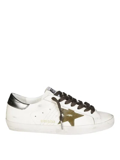Golden Goose Superstar Leather And Star Laminated Heel Sneakers In White