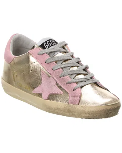Pre-owned Golden Goose Superstar Leather & Suede Sneaker Women's In Pink