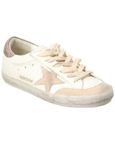 Pre-owned Golden Goose Superstar Leather & Suede Sneaker Women's In White