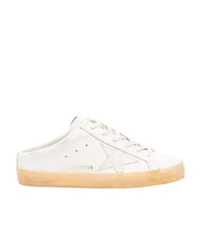 Golden Goose Superstar Leather Mules In White