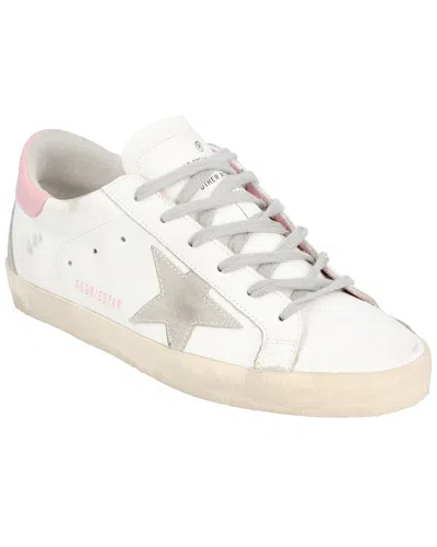 Golden Goose Superstar Leather Upper And Heel Suede Star And Spur Cream Sole Sneakers In Multi