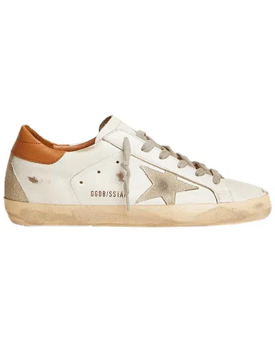 Golden Goose Super Star Leather Sneakers In White