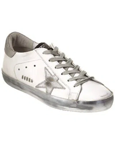 Pre-owned Golden Goose Superstar Leather Sneaker Women's In White/silver