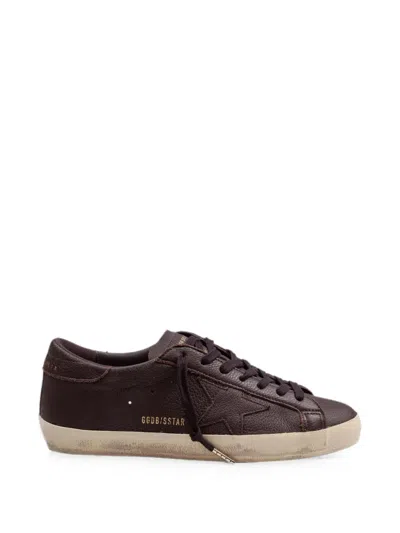 Golden Goose Low-top Sneakers With Vintage Aesthetic And Star Stitching In Brown