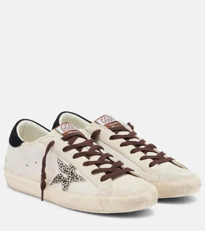 Golden Goose Super-star Leather Sneakers In White