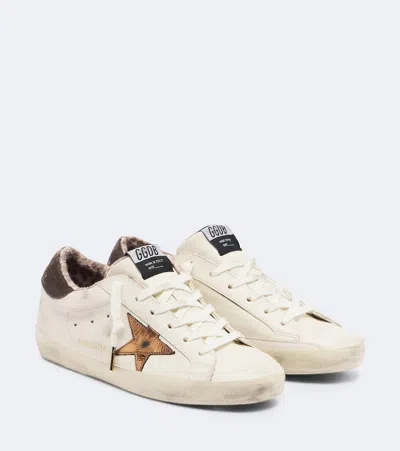 Golden Goose Super-star Leather Sneakers In White