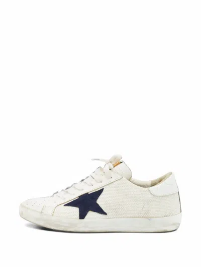 Pre-owned Golden Goose Superstar Leather Sneakers In White