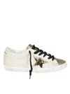 Golden Goose Superstar Leather Upper Glitter Sneakers In White