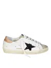 Golden Goose Superstar Leathere Upper Glitter Star Sneaker In White